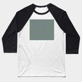 Green and Purple Houndstooth Baseball T-Shirt